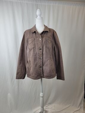 Cotton Ginny Women’s Casual Brown Denim Jacket - Classic Jean Jacket